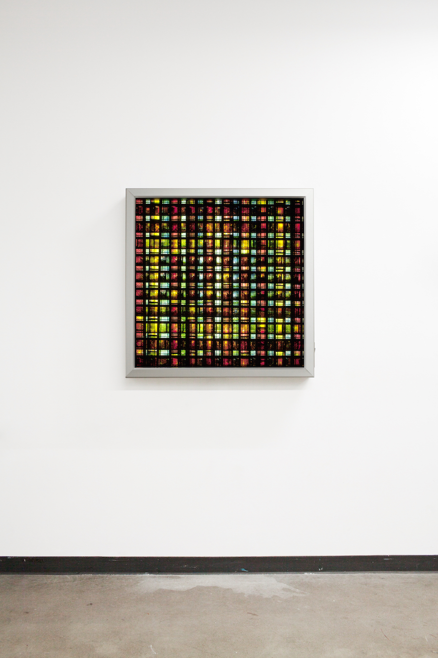 Was U2 no.4. 65mm Celluloid Film, Fluorescent Lights, Custom Lightbox. 30x30x6. Richard Kerr. 2016.
