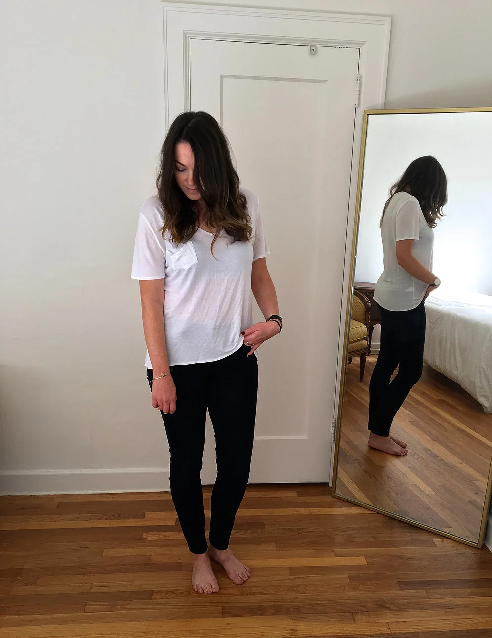 Black jeans - Imogene + Willie , T-shirt - Everlane