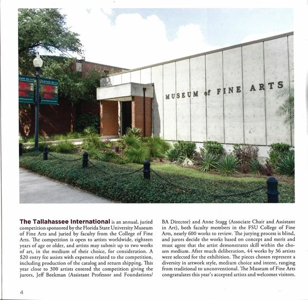 fsuMoFA  — “The 33rd Annual Tallahassee International,” Exhibition Catalogue of fsuMoFA, Florida State University College of Fine Arts, June 2018, Tallahassee, USA.