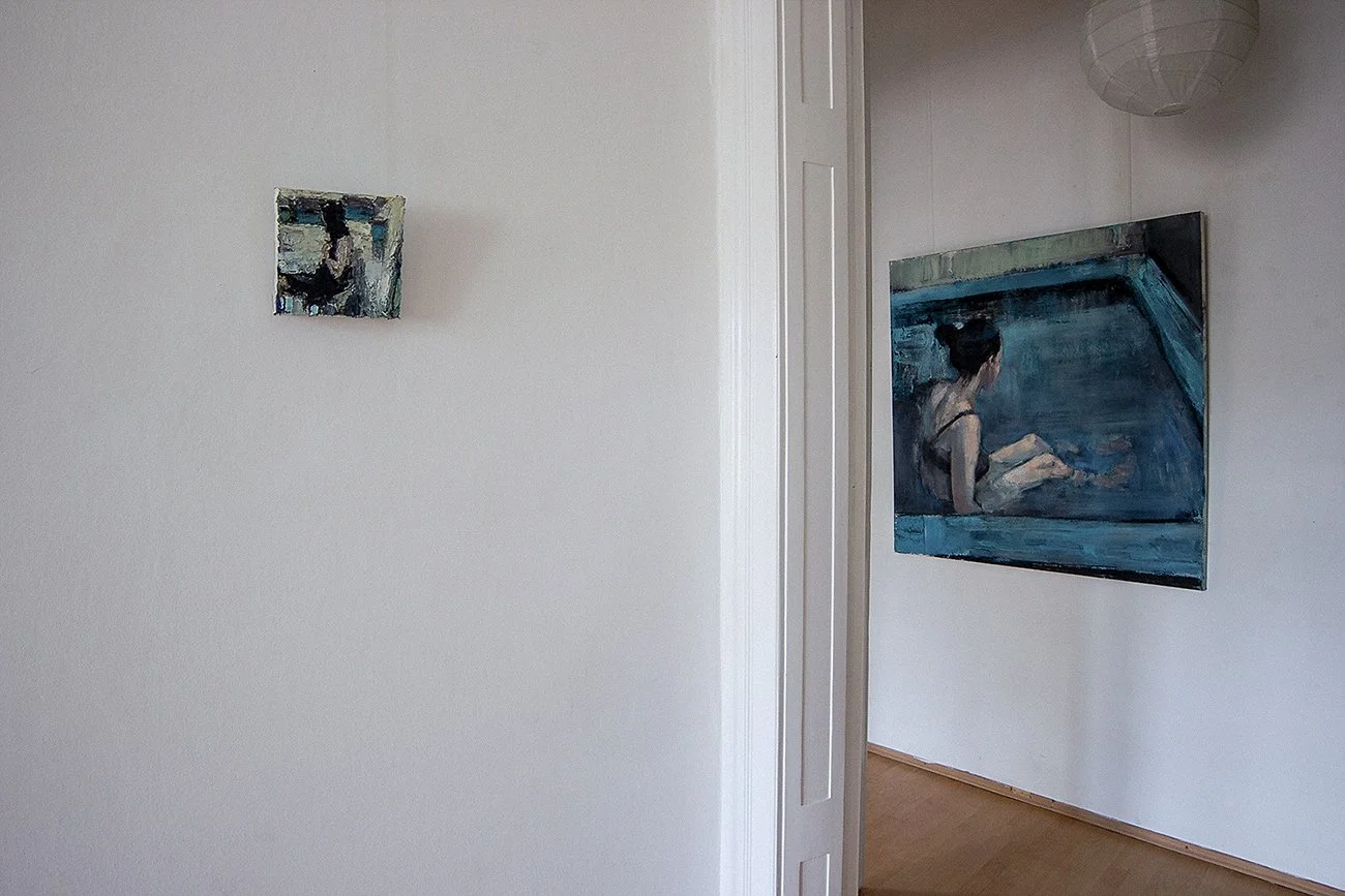 Installation view connecting adjacent exhibition rooms.