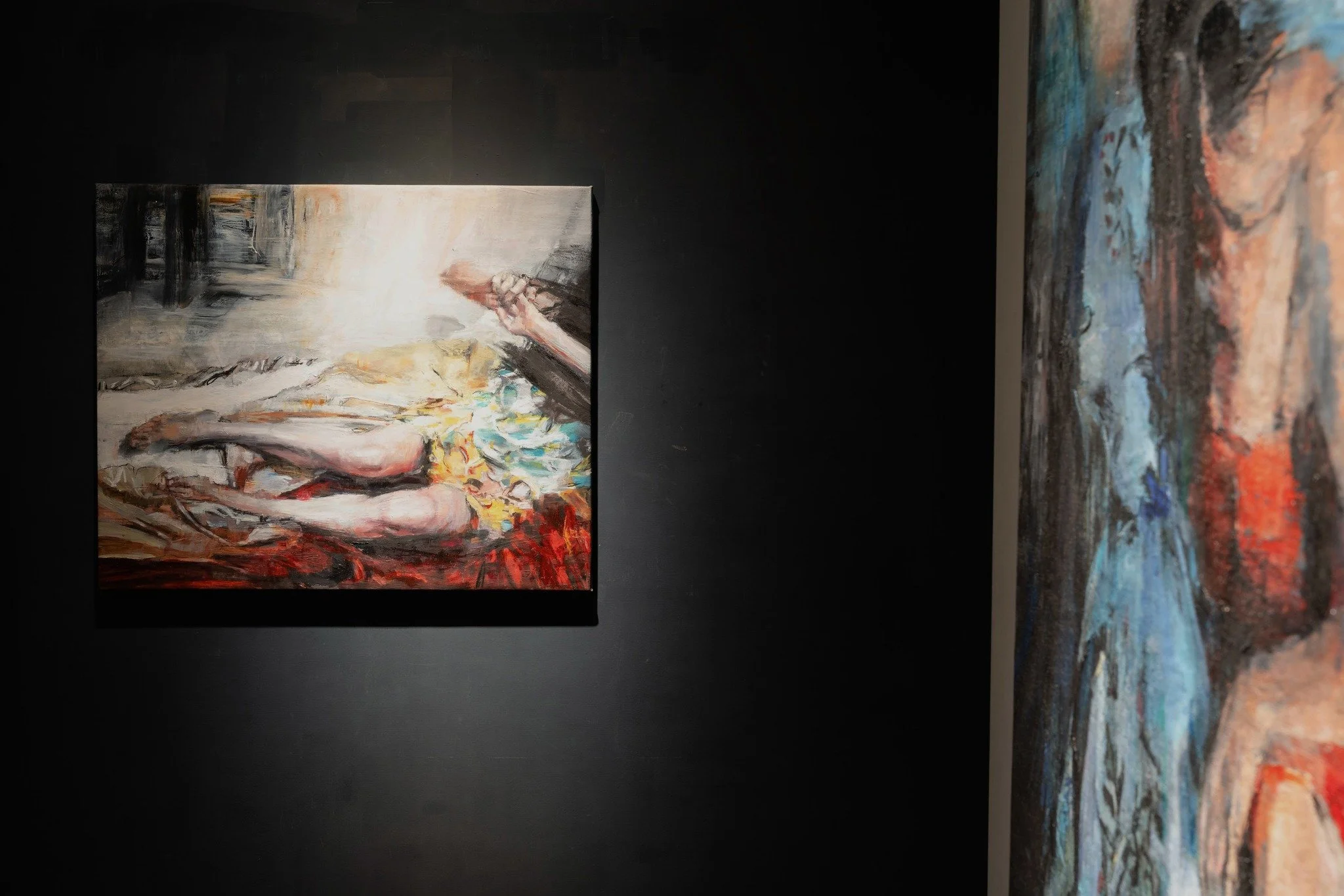 Still Moments installation, reclining figure — Tibor Simon-Mazula