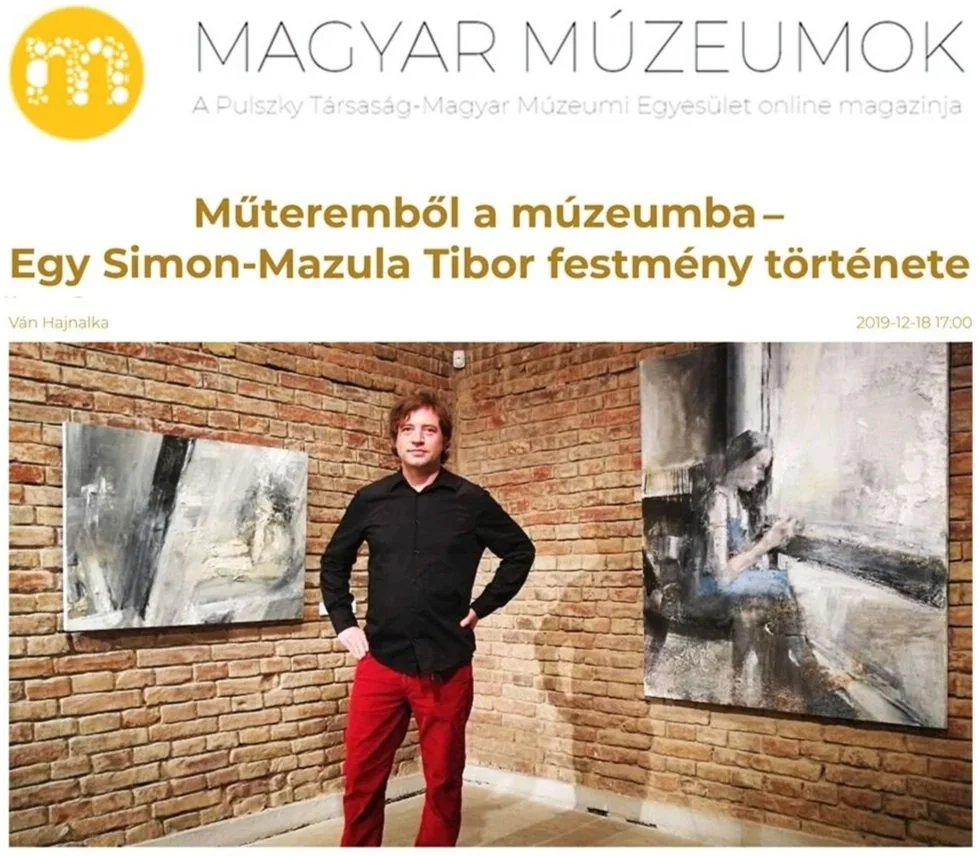 Feature image from Magyar Múzeumok illustrating the article “From studio to museum – the story of a painting by Tibor Simon-Mazula”