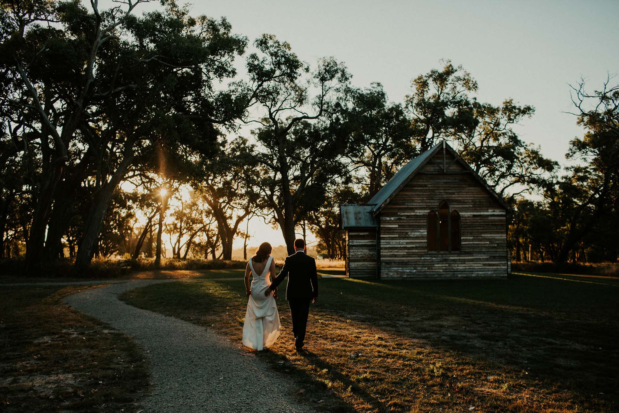 sunset couple Melbourne wedding photographer