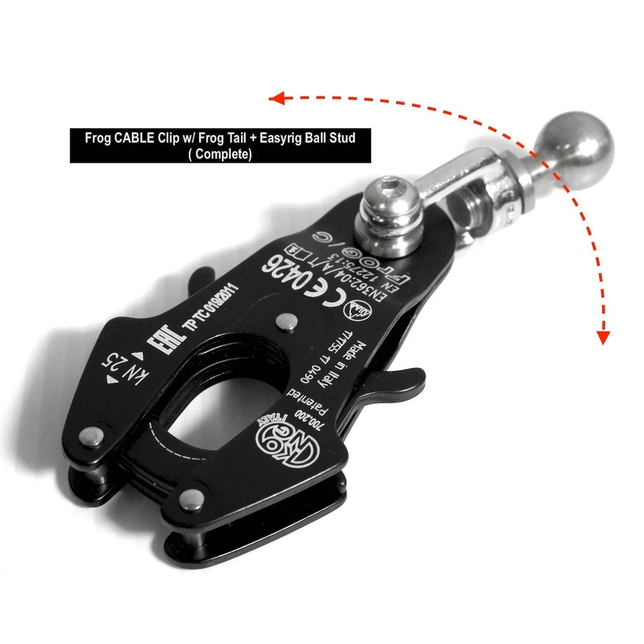 Frog  CABLE clip w/ Frog Tail + Ball Stud ( complete)