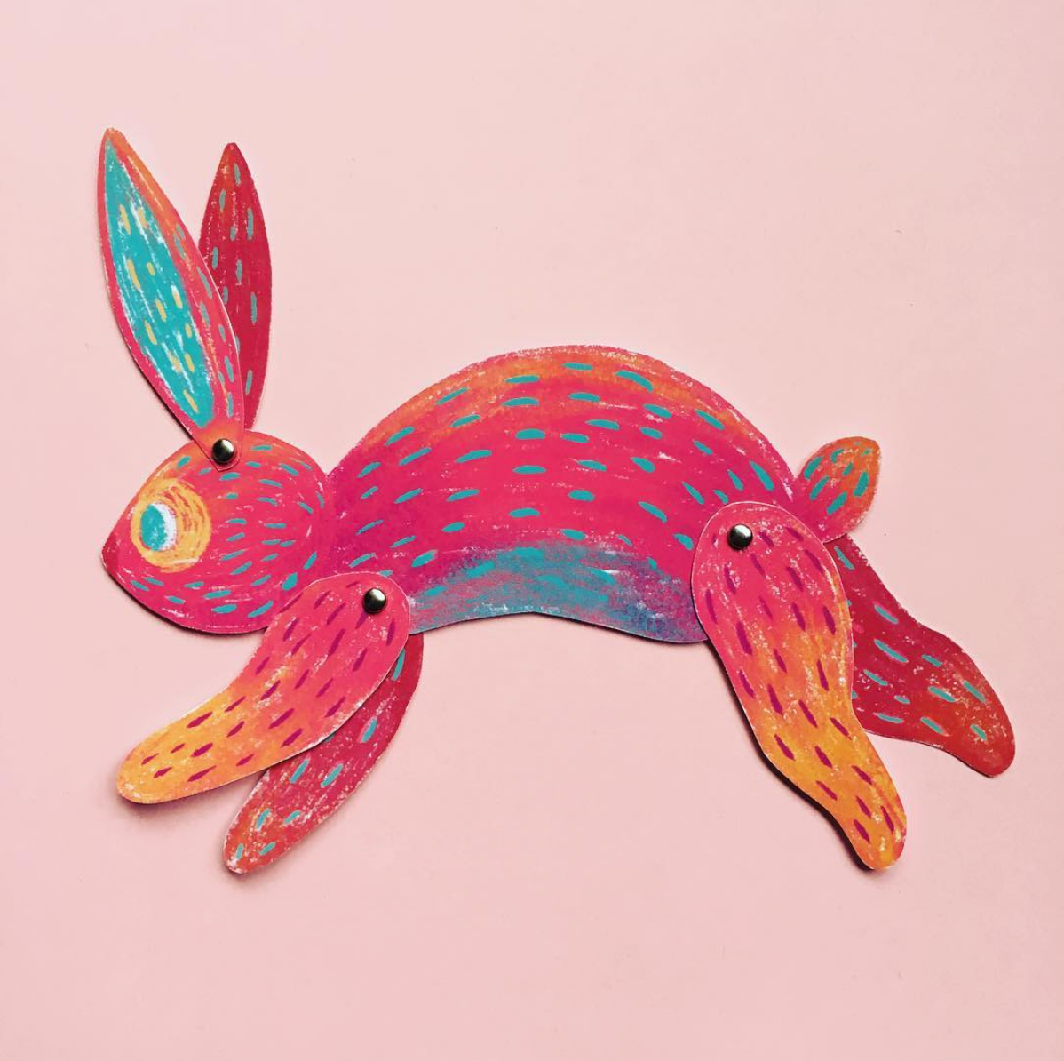 Alebrije- Rabbit Paper Doll
