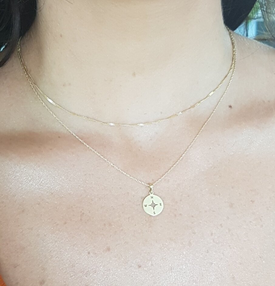 9ct Gold Compass Necklace — McCarthys 