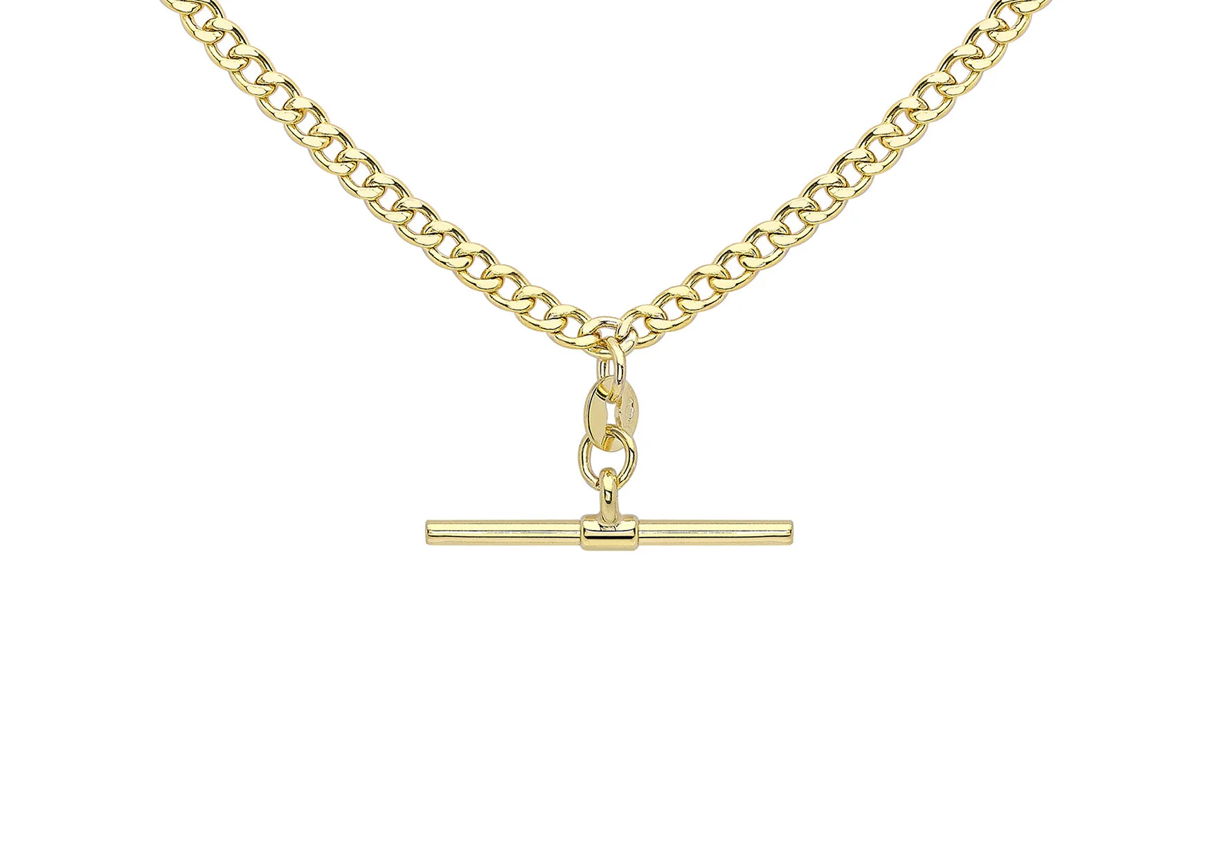 t bar necklace 9ct gold