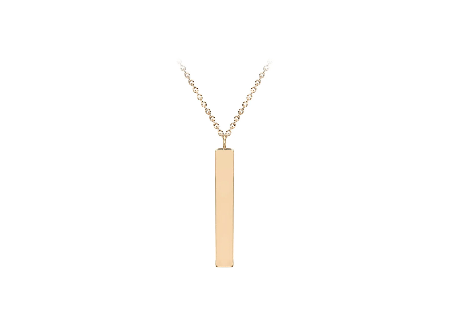 9ct Rose Gold Bar Necklace — McCarthys 