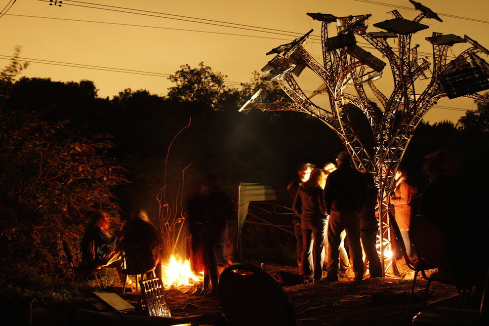 Brislington solar tree at night. Photo: Demand Energy Equality.
