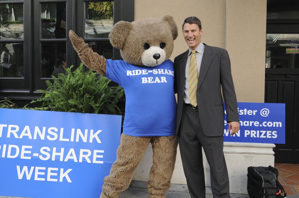 Why not ride-share with a bear (and mayor Robertson, of course)? photo: The Buzzer,  Creative Commons