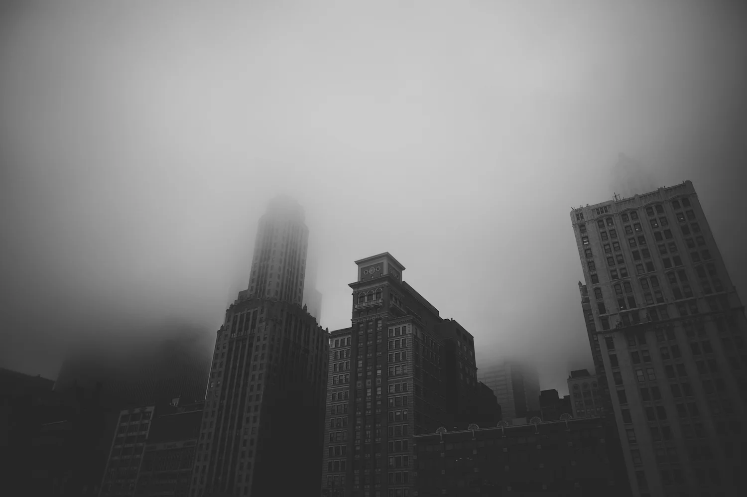 Downtown Chicago Mist Batman Gotham
