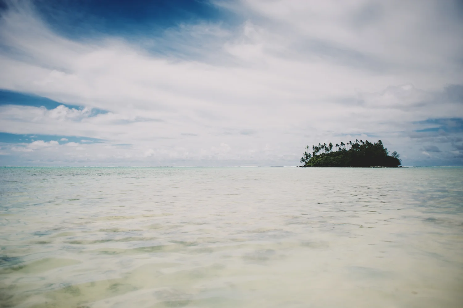 Island paradise Rarotonga Cook Islands Pacific palm trees turquoise blue sea