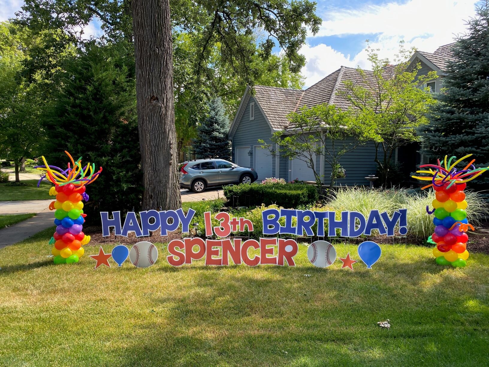 Happy Birthday Yard Sign Rental in Naperville