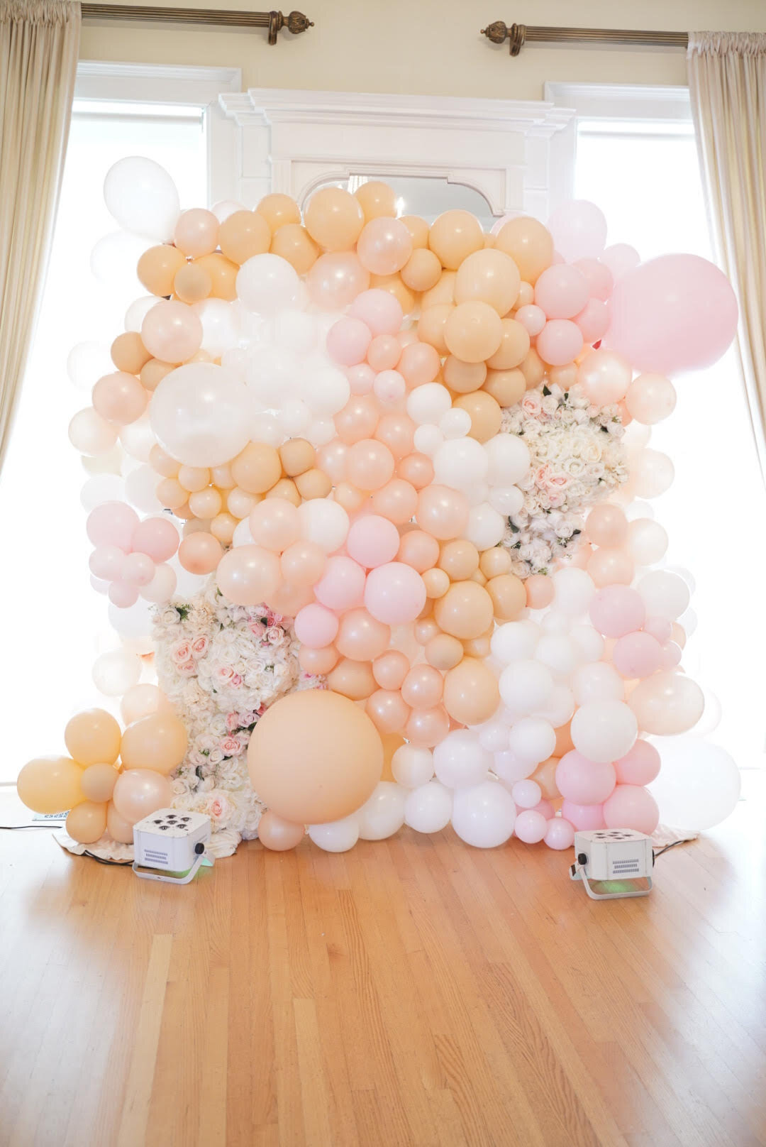 kids party rental balloon wall napeville first birthday party decoration balloon centerpieces for birthday graduation balloon installation blush balloon wall with flowers twinkle twinkle little star  (1).jpg