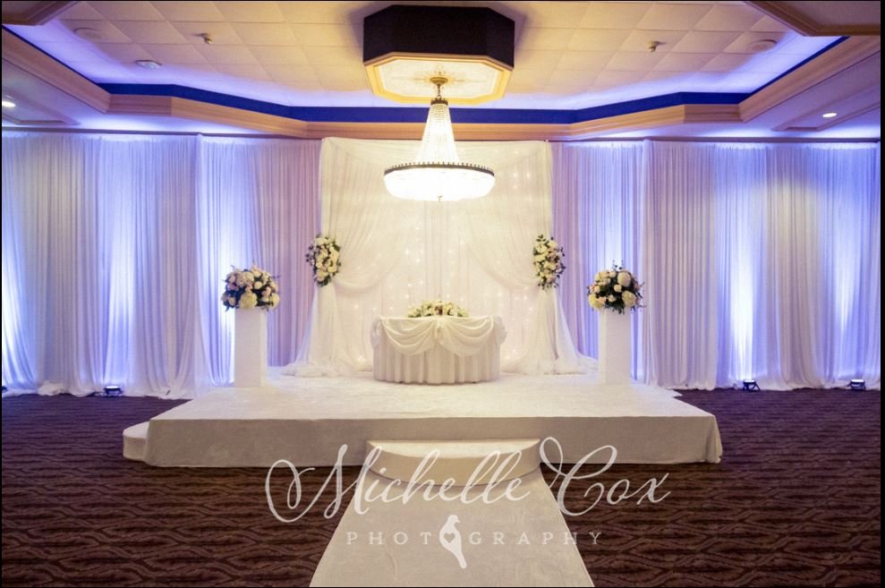 wedding decoration in carlisle banquets entrance draping balloon drop artificial floral centerpieces for rent in naperville (3).JPG