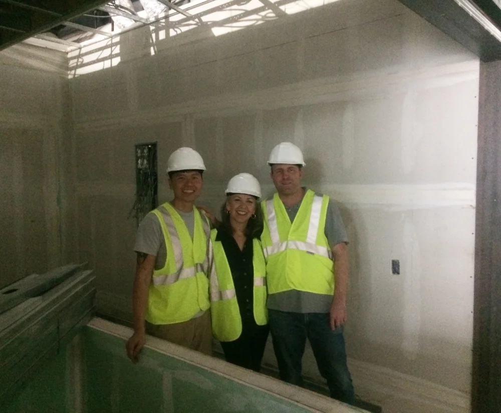 Here's the space in the construction phase. Yang Wu and Kevin Lampman, the owners, had a wonderful vision for their space. They wanted a chic, upscale vibe like bakeries they had visited in the Hamptons. That vision is totally consistent with the quality of their pastries.