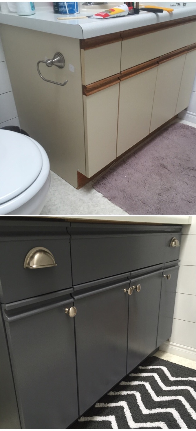 To Paint Laminate Cabinets, Can You Paint Laminate Vanity Cabinets