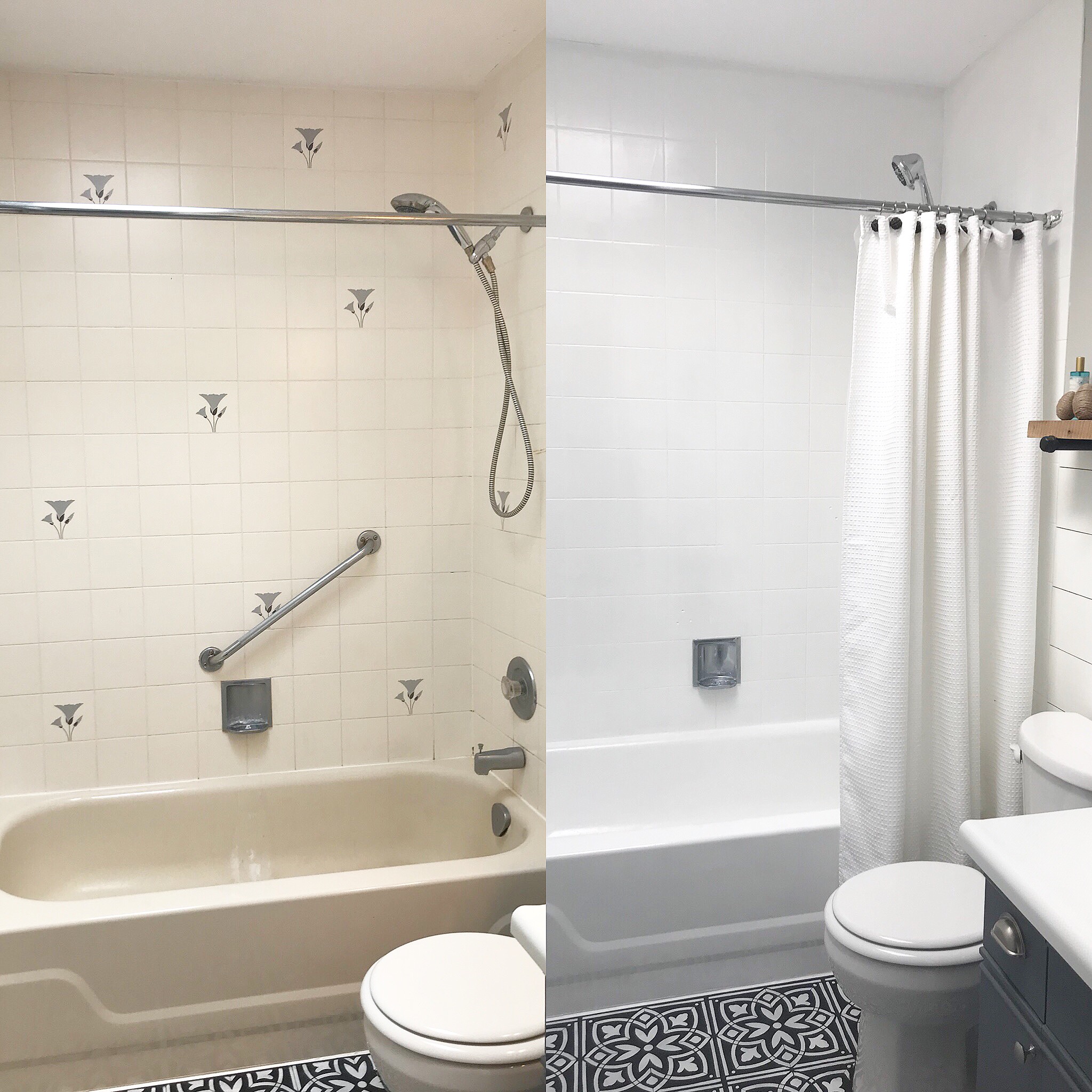 Refinished Bathroom Tub Tile The, How To Refinish A Bathtub With Rustoleum Tub And Tile Kit