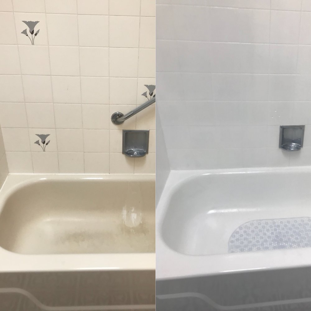 Refinished Bathroom Tub Tile The, Can You Use Rustoleum On A Bathtub