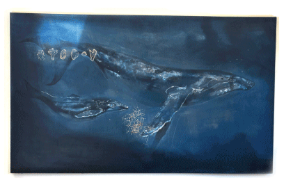 Dyad • Mixed-Media on Canvas, 36” x 60,”
