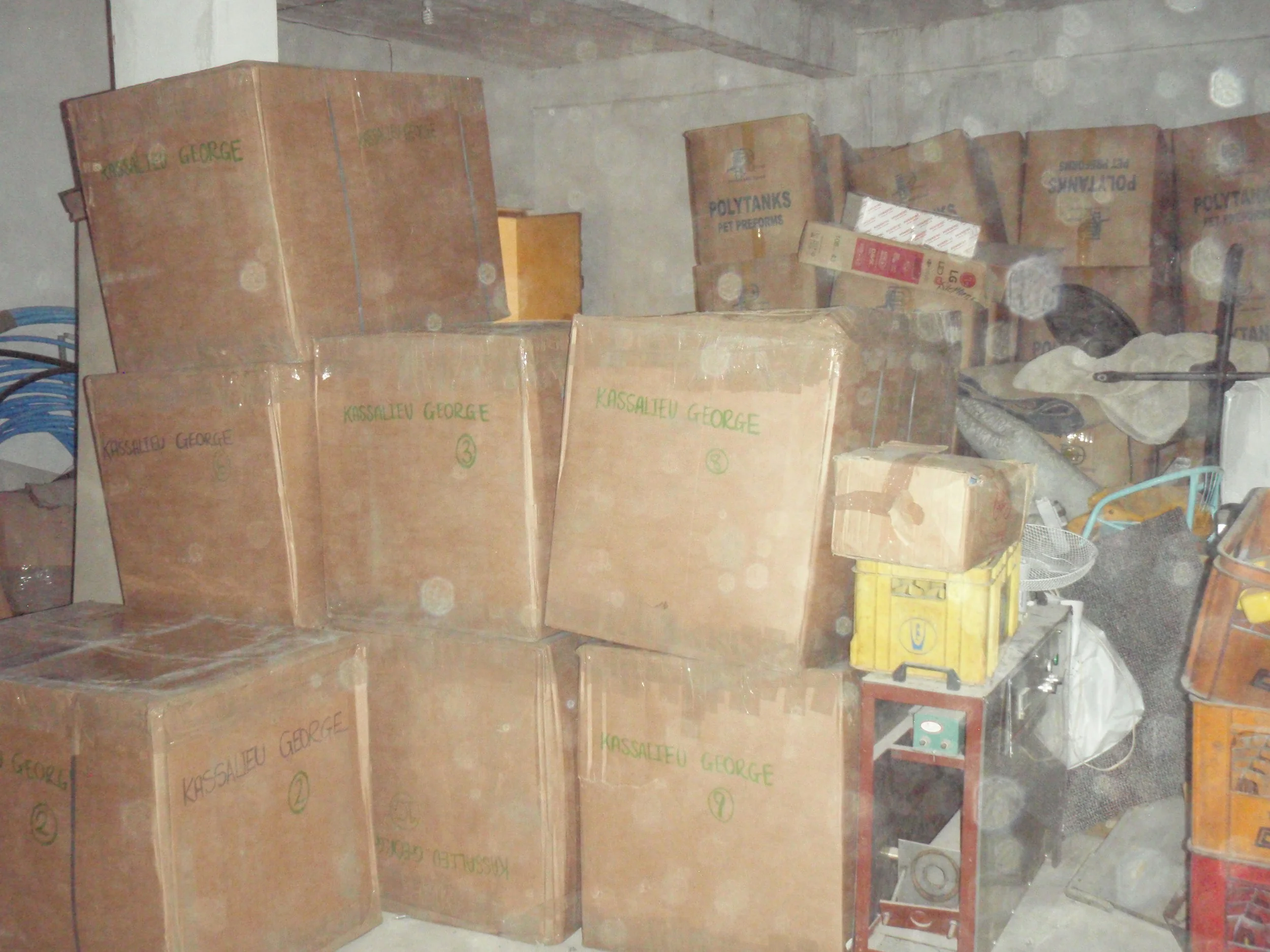  NDF boxes in storage. Waiting to be distributed. 