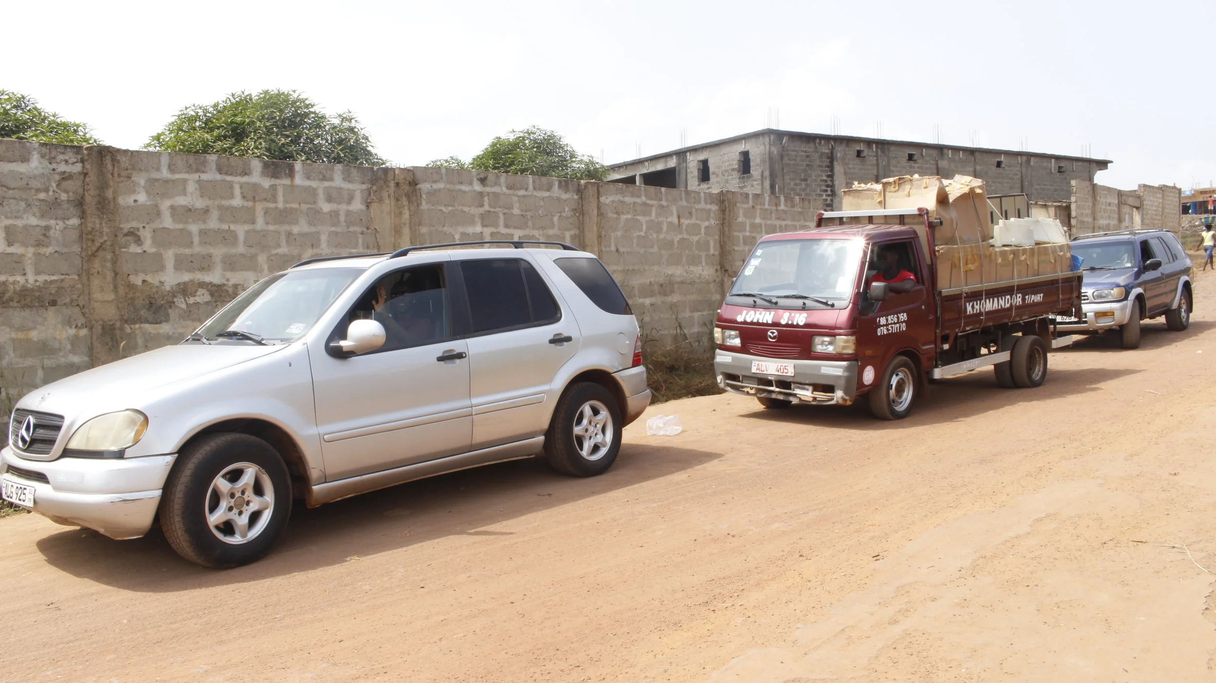  On the motorway in Sierra Leone, heading to the orphanages. 
