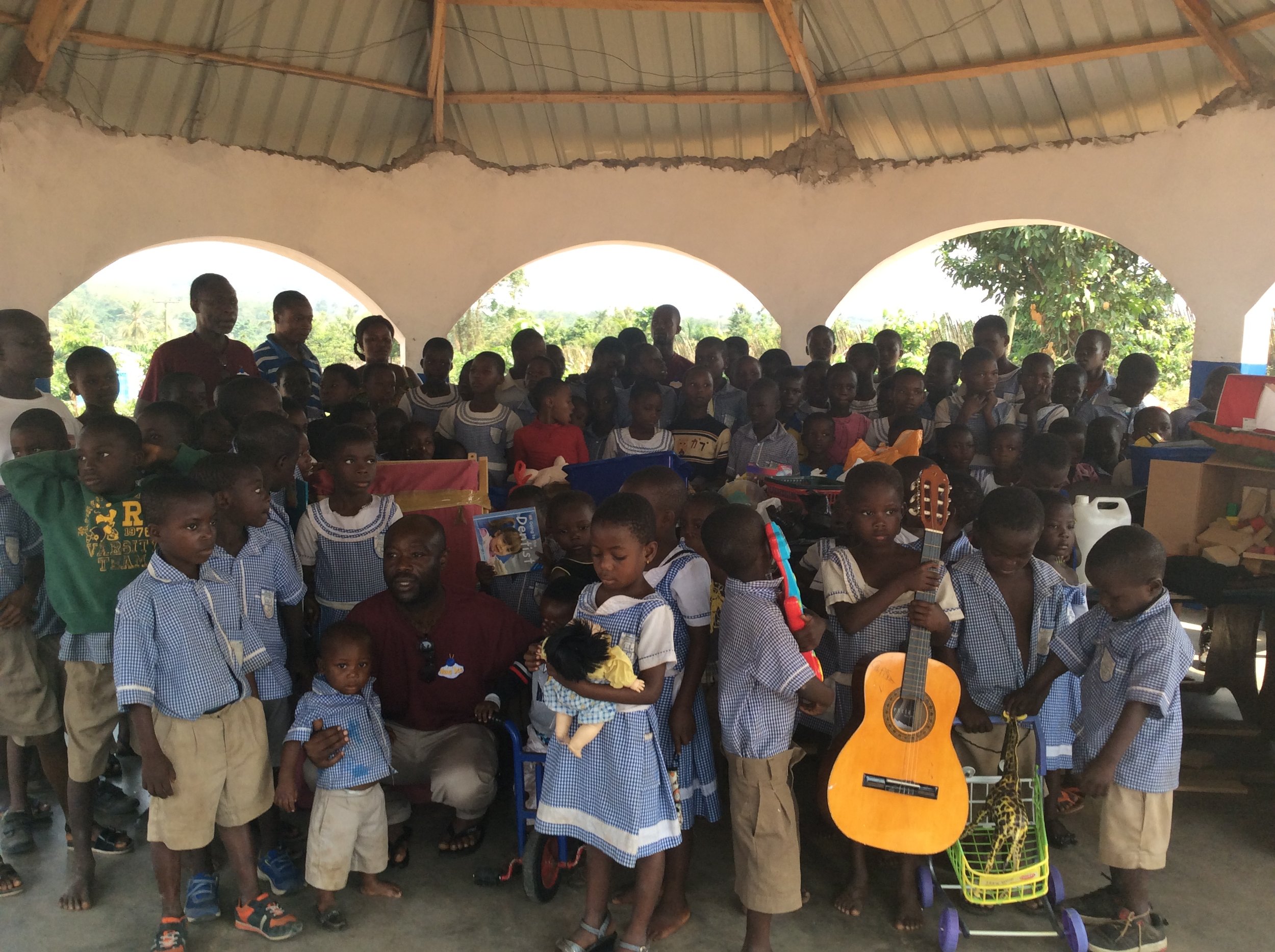 Children in (EOTL) orphanage Ghana, receive gifts from NDF.