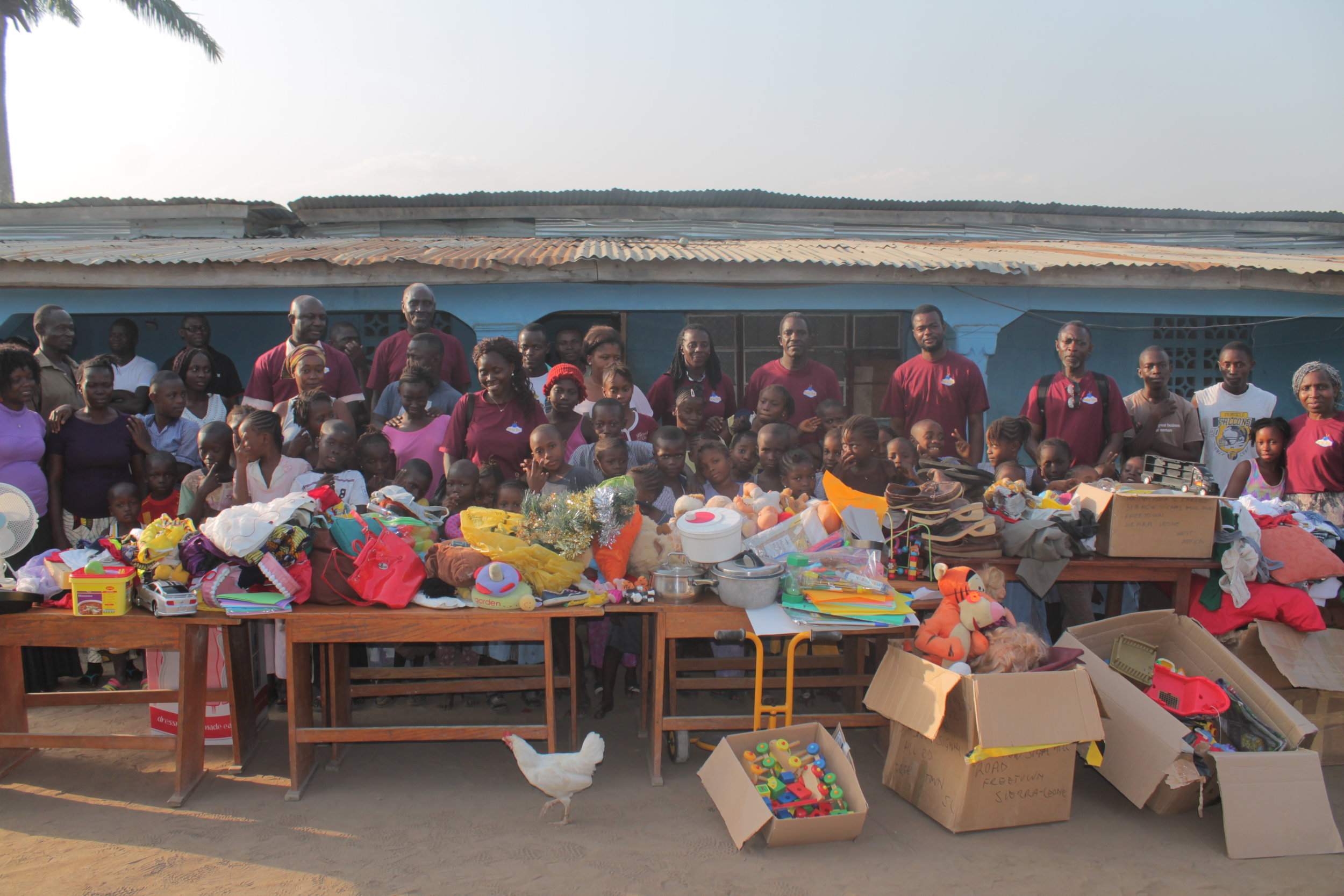  Children in (G) orphanage Sierra Leone, receive gifts from NDF. 