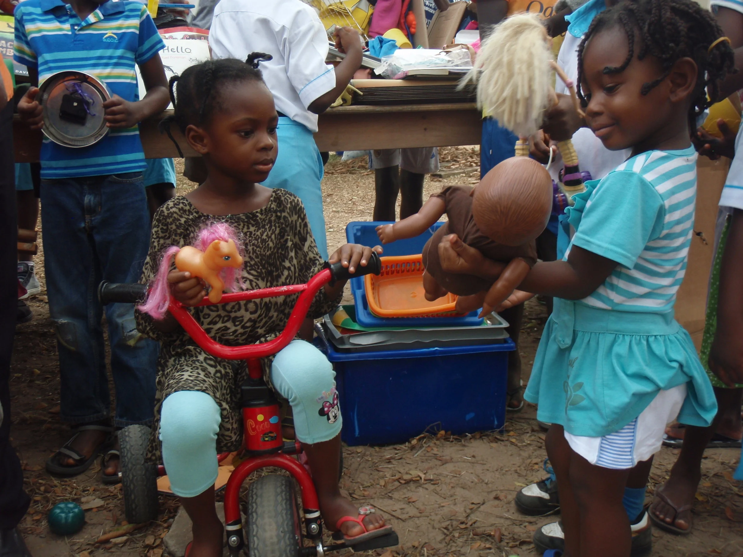 Children at (VOH) orphanage Ghana enjoy their gifts. 