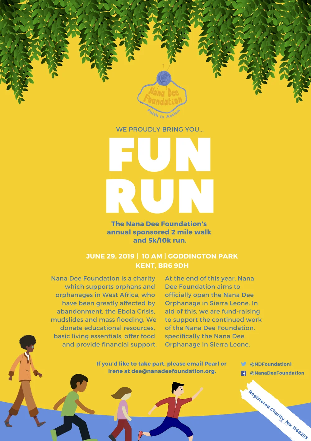 Save The Date Fun Run 2019 Nana Dee Foundation Ndf