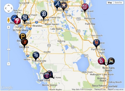 Image result for map of major league baseball spring training sites  Spring  training Spring training baseball Arizona map