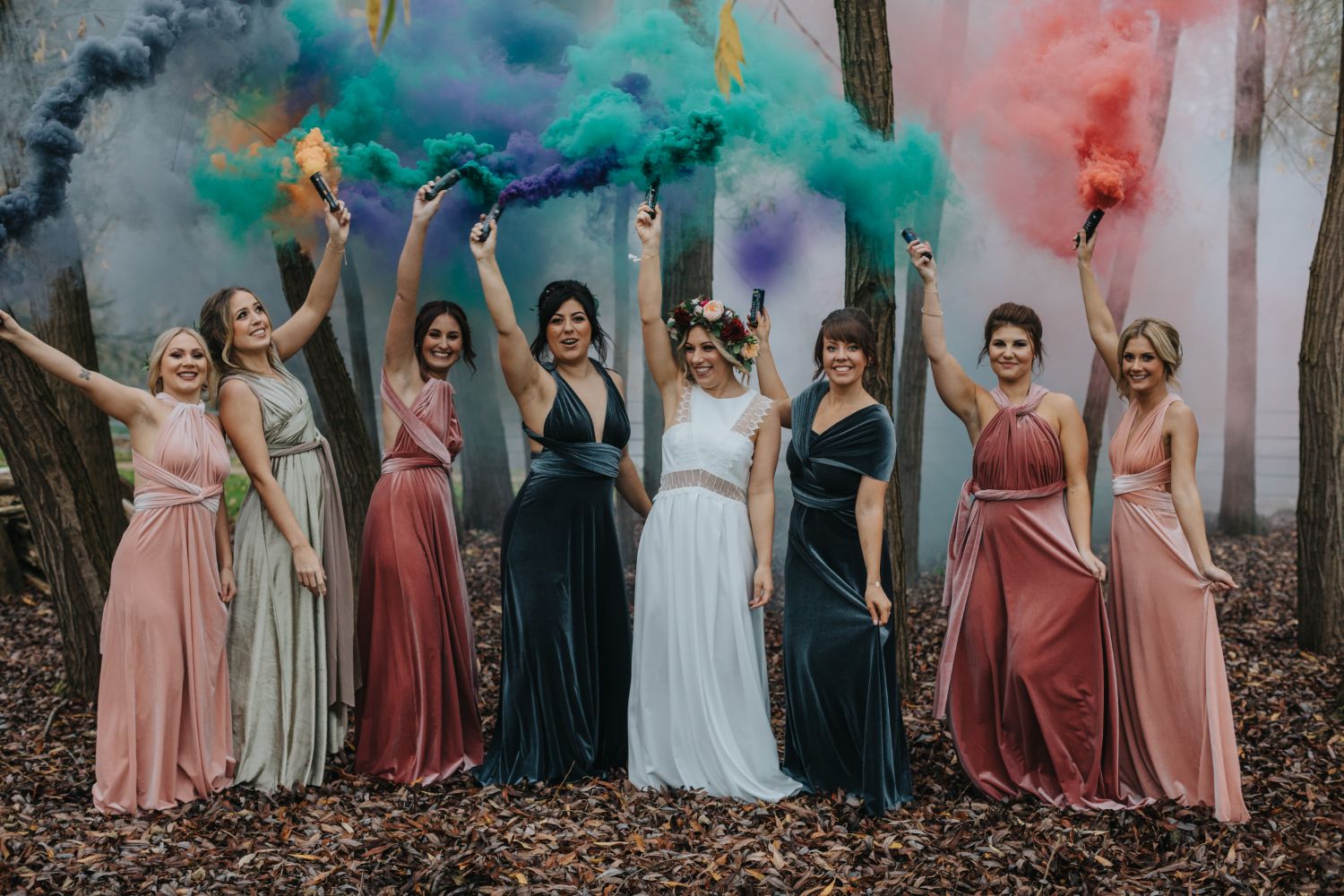 Real Brides Derbyshire  Lauren s Smoke Bomb Boho  Bridal  