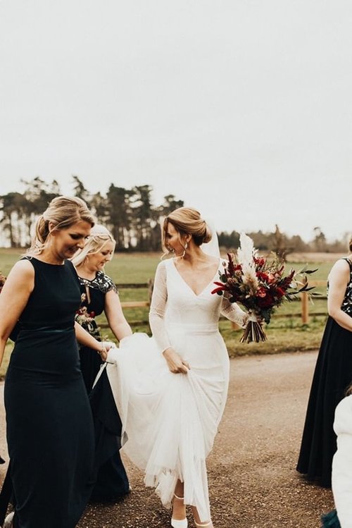 Real Brides Nottingham Kelly s Rustic Winter Glam Bridal Shop near Sheffield
