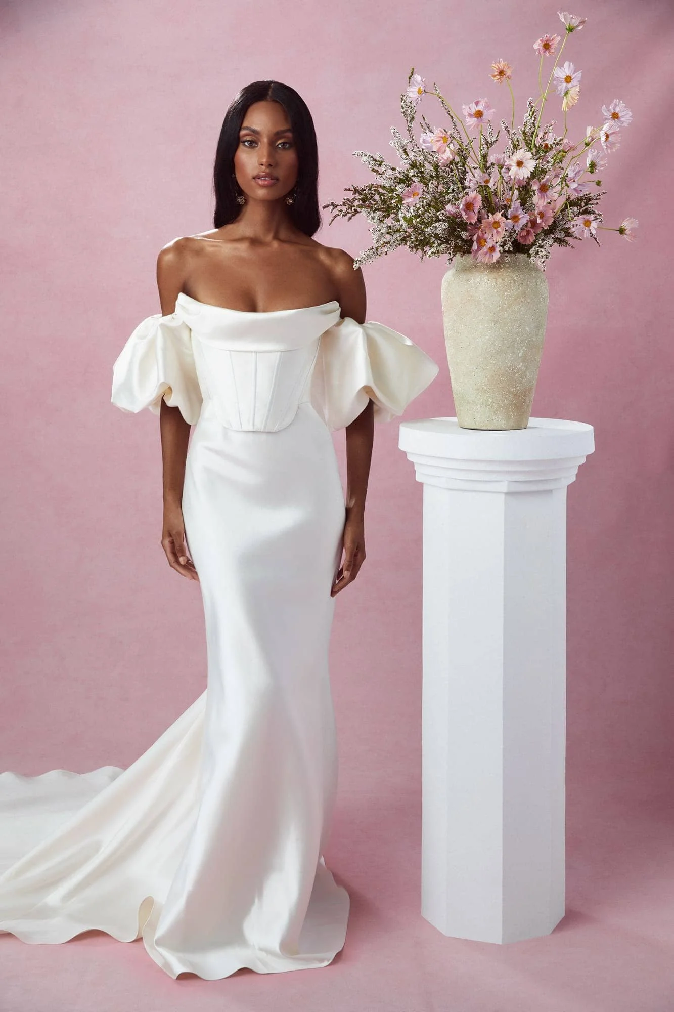 Cleopatra Gown in silk-wool by Sarah Seven