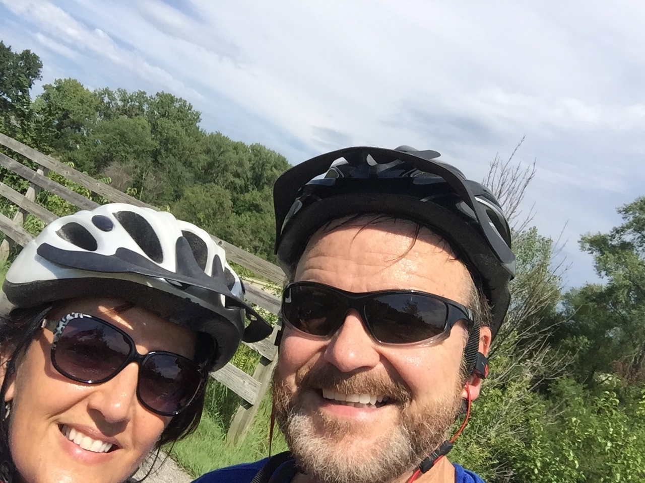 One of our dates: out bike riding! Healthy AND inexpensive!