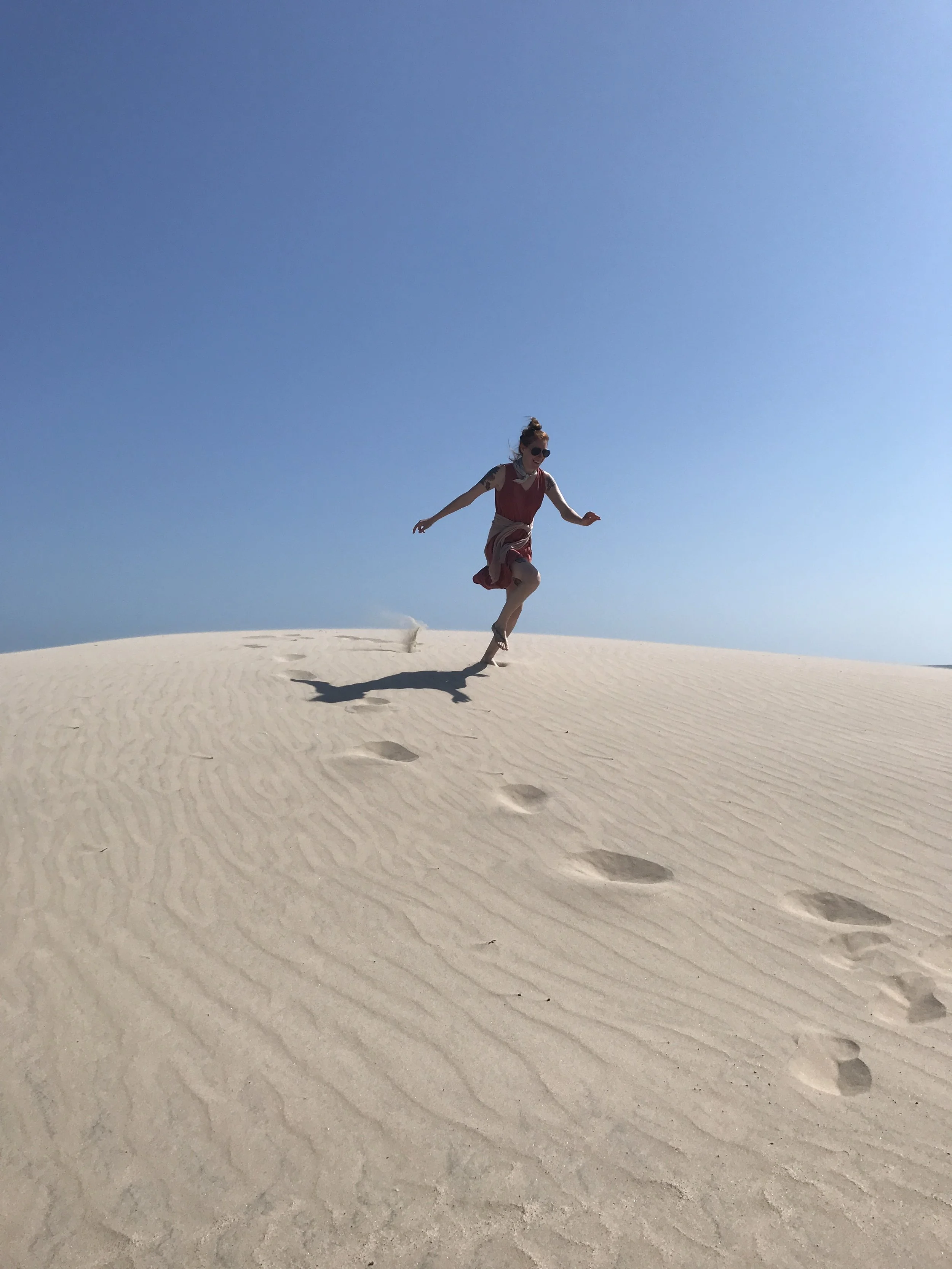 And in the sand.
