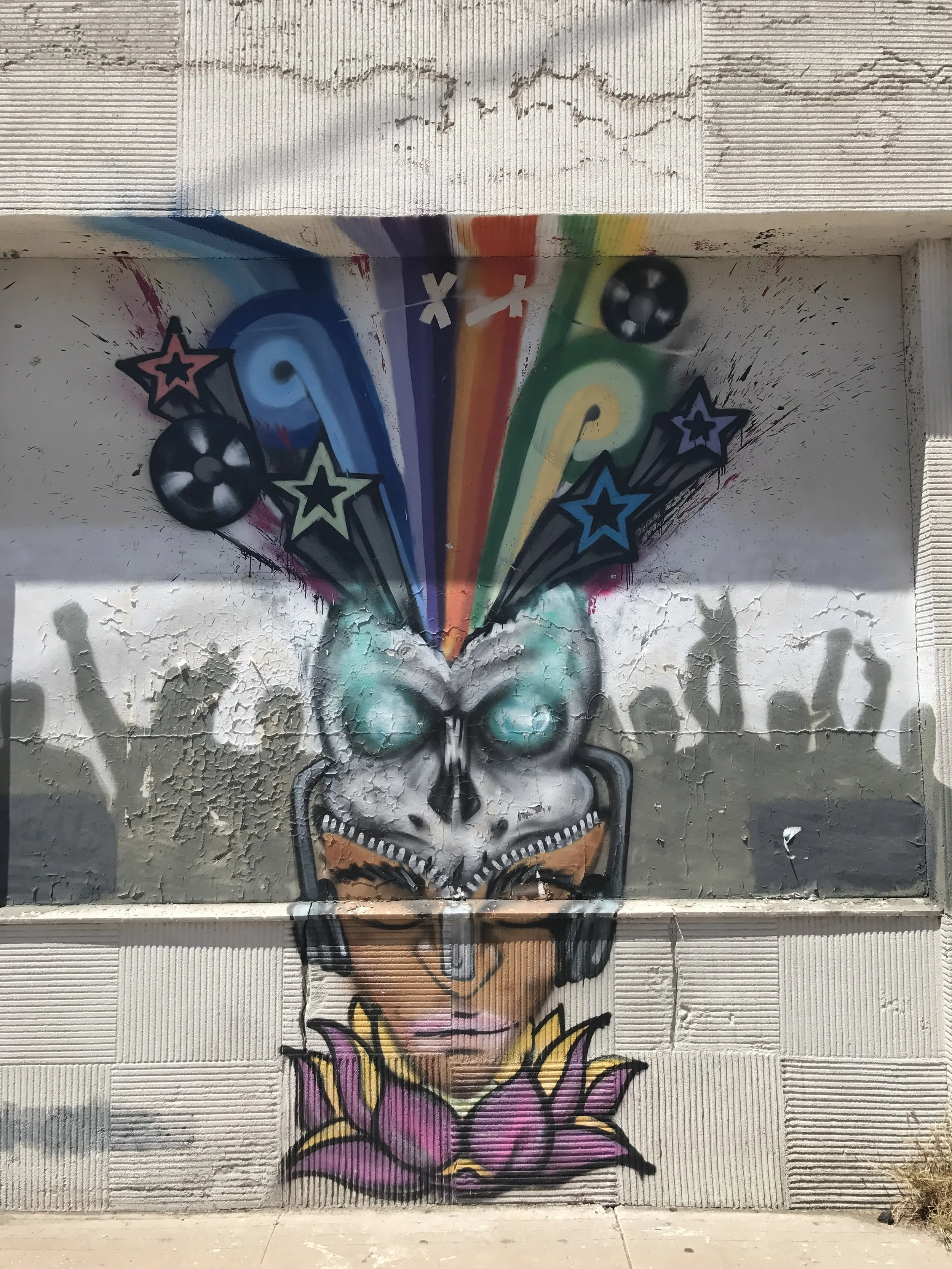 There was a lot of street art and graffiti everywhere. 