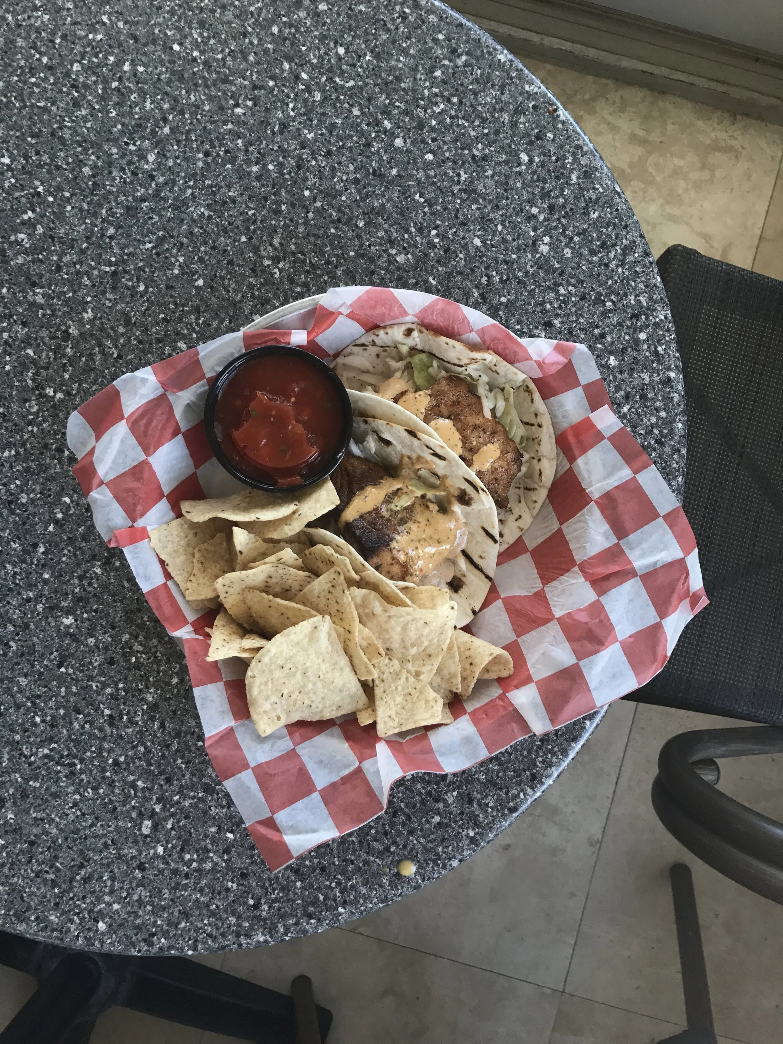 Fish tacos at Seaside Cafe