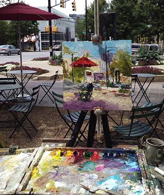 I went back on Thursday to try a different view. love this little park across from the Hight Museum!