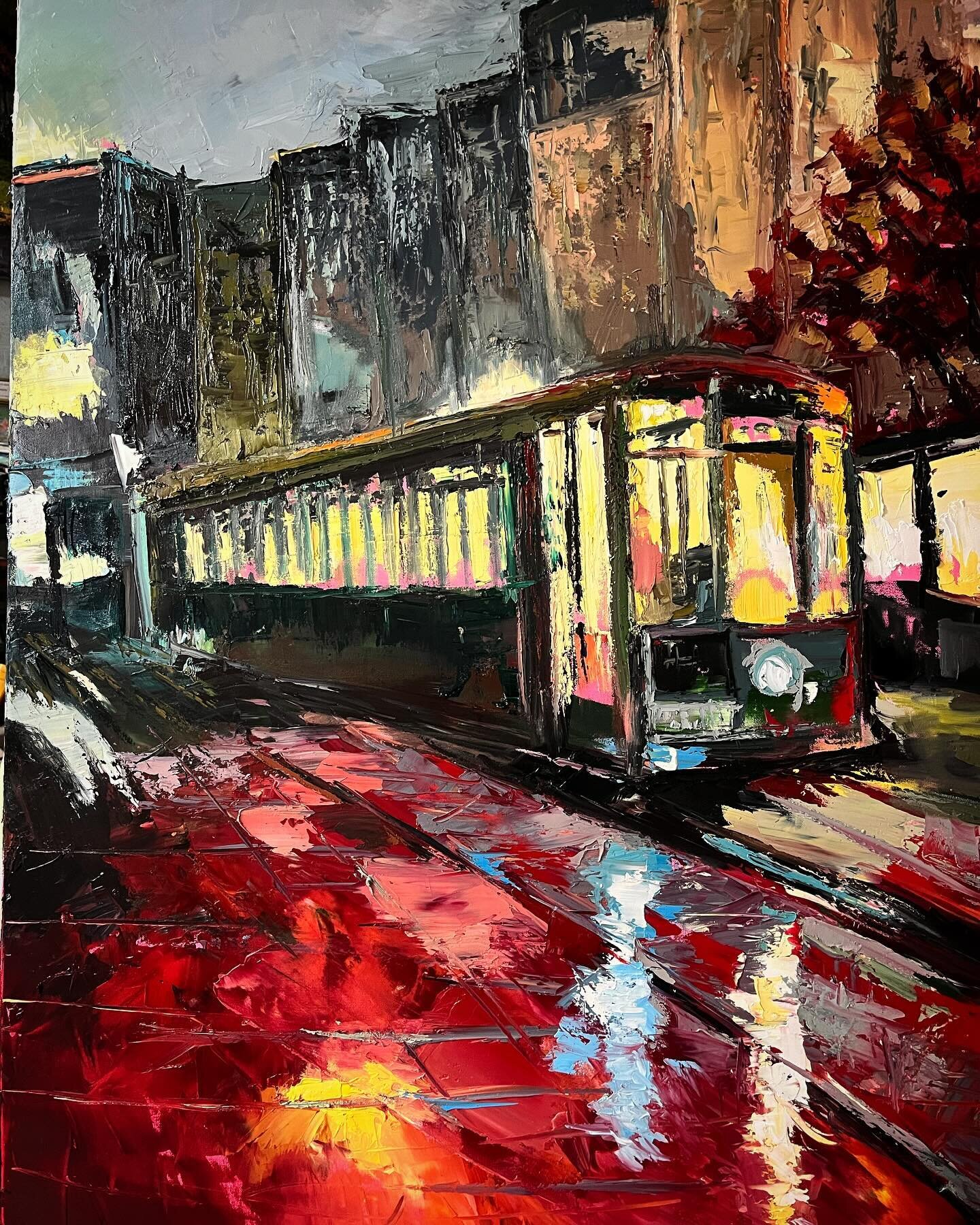 Still lot&rsquo;s of work to be done, but my first painting from our New Orleans trip. 48&rdquo;x36&rdquo;