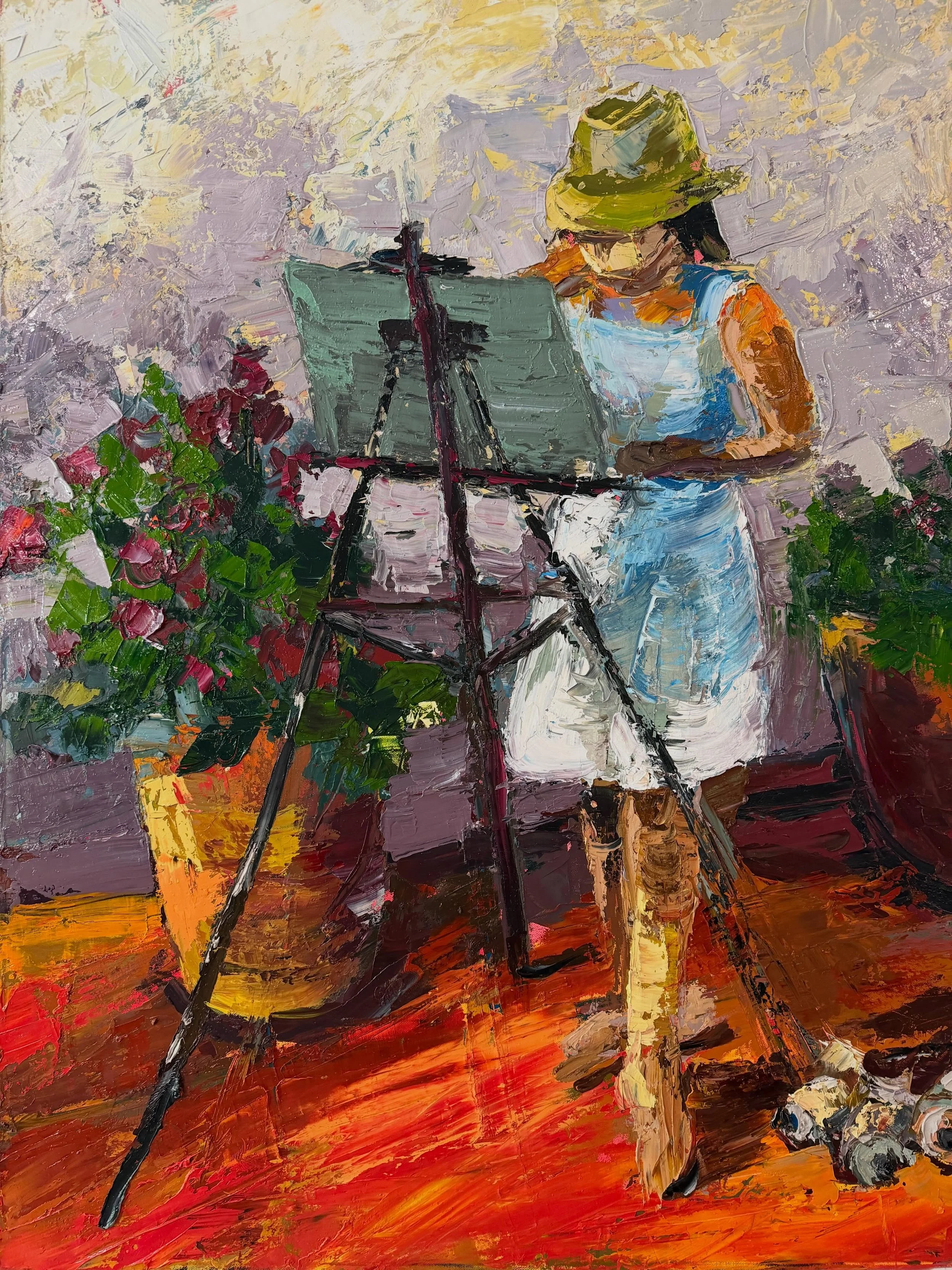 3 Weeks at @southporchartists is coming to an end today. I am so grateful for the opportunity to create, the amazing artists I met and to our hosts, Brad And Brian. 
Thank you!!!

#artist #oilpaint #paletteknifepainting #expression #provence