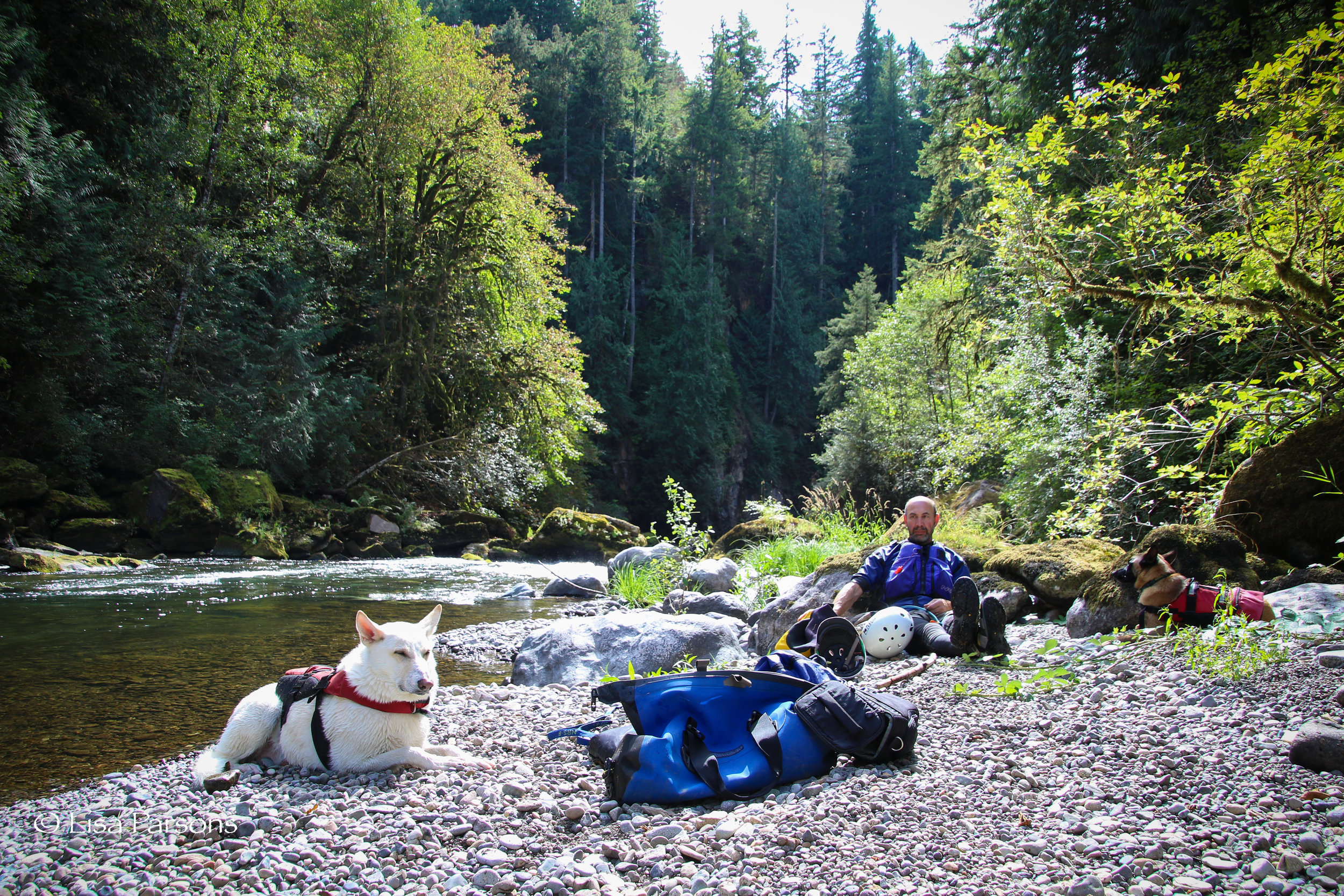 Taking a much needed break between the two rapids Mercury and the Nozzle. The two most notable rapids in the gorge.