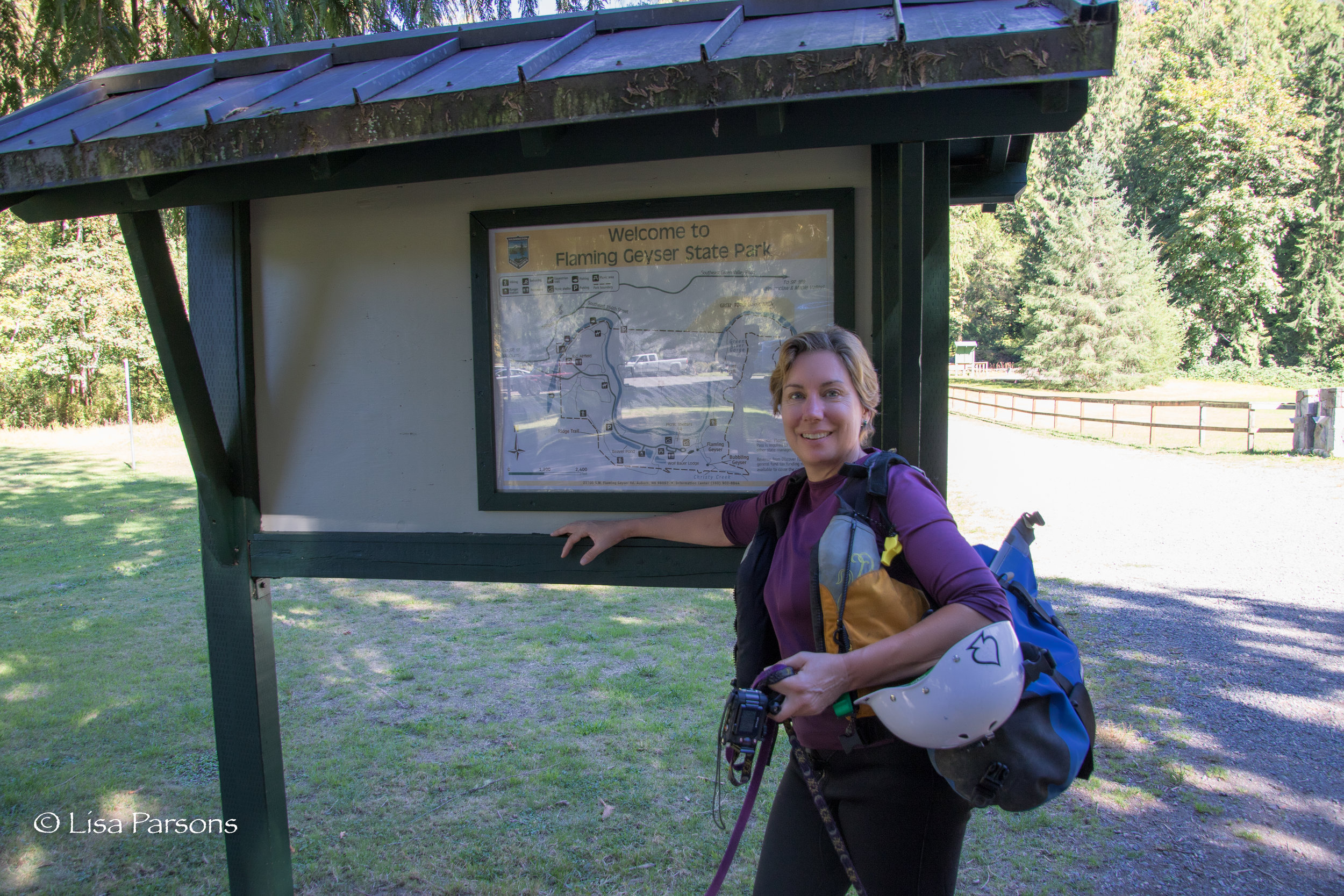 Finish at Flaming Geyser State Park