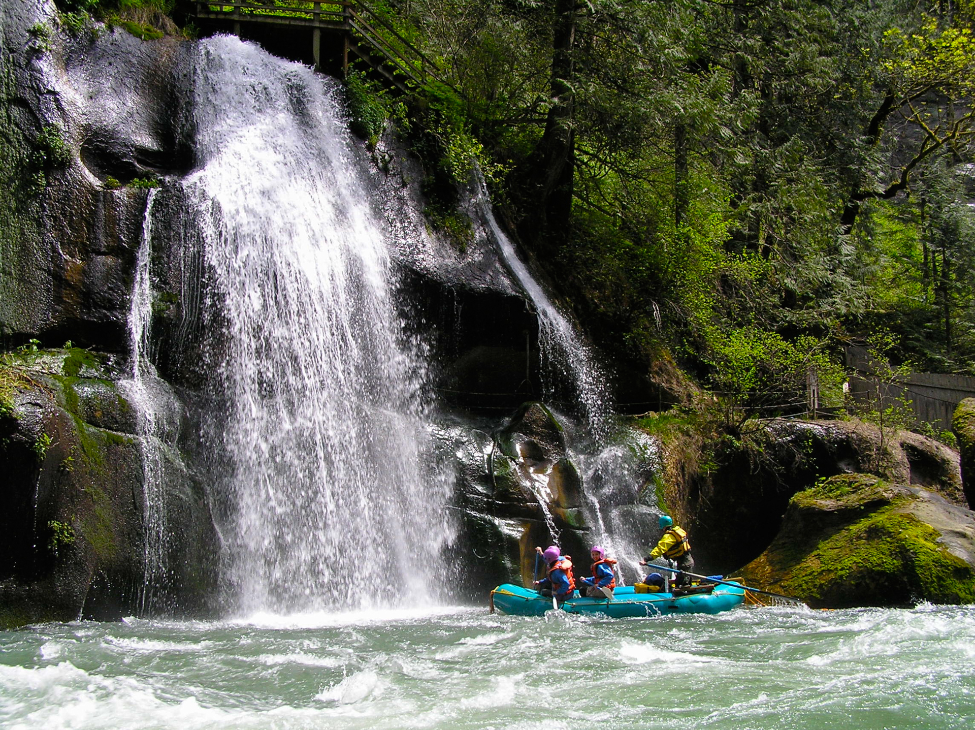 Casey Garland of Downstream River Runners below Paradise Falls in the Green River Gorge