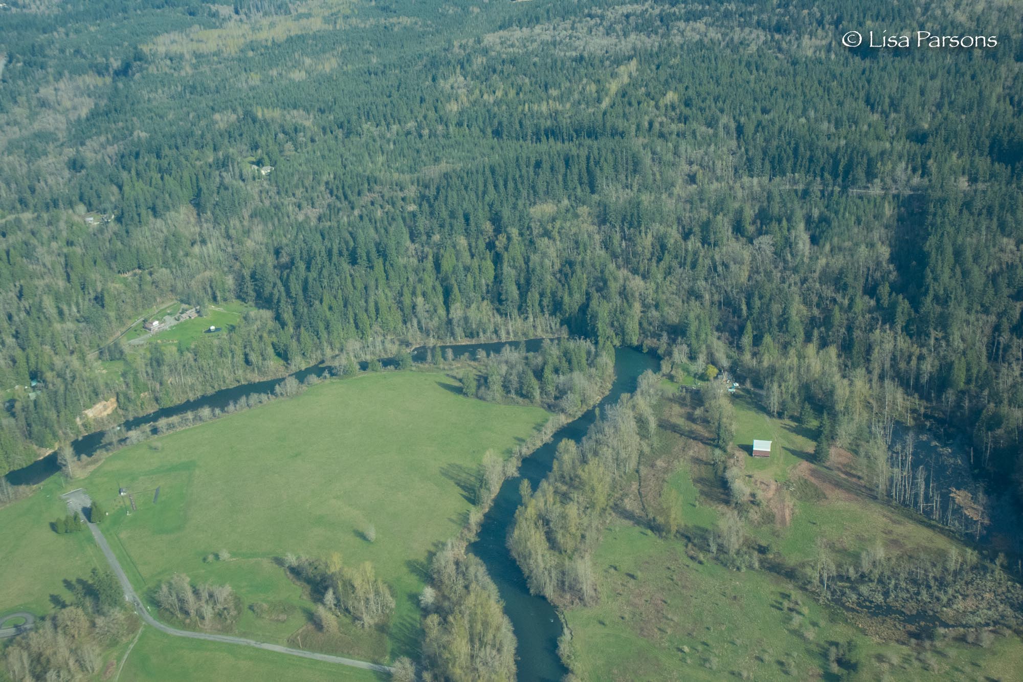 Aerial of Flaming Geyser State Park