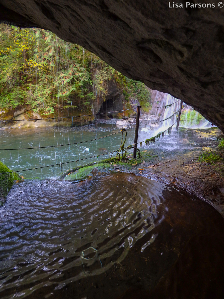 Large Soaking Pool Behind Waterfall