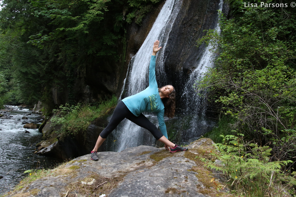 Jean Doing Yoga by the Falls