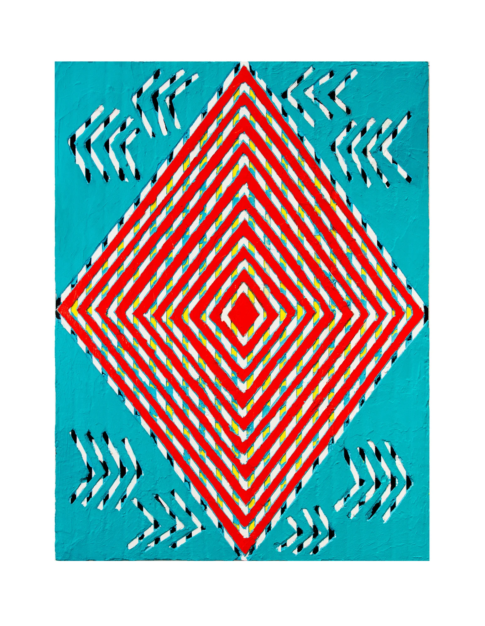 2014 "Static" Acrylic on Masonite 24H x 18W