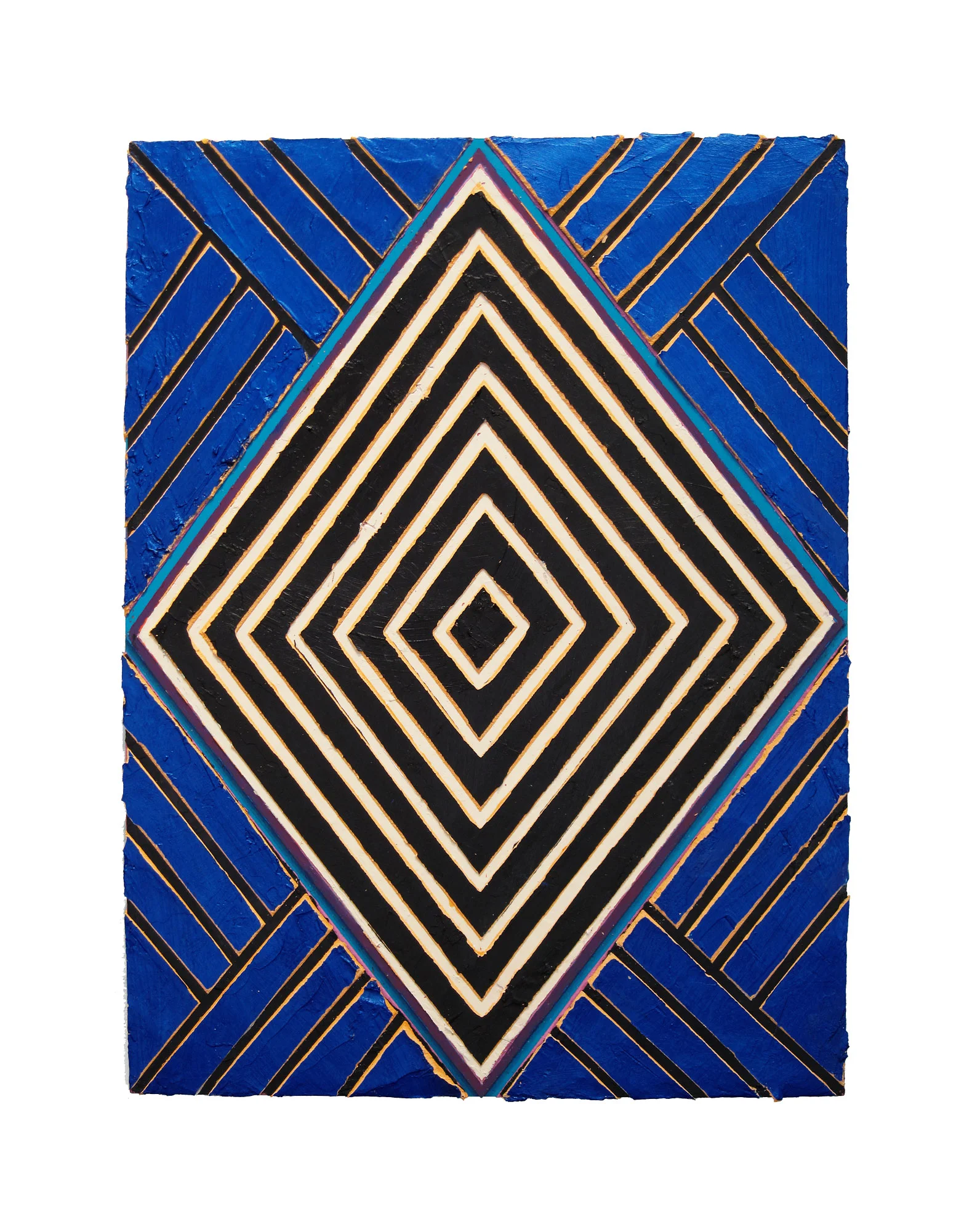 2009 "Raised Diamond 2" Acrylic on Masonite 20H x 16W