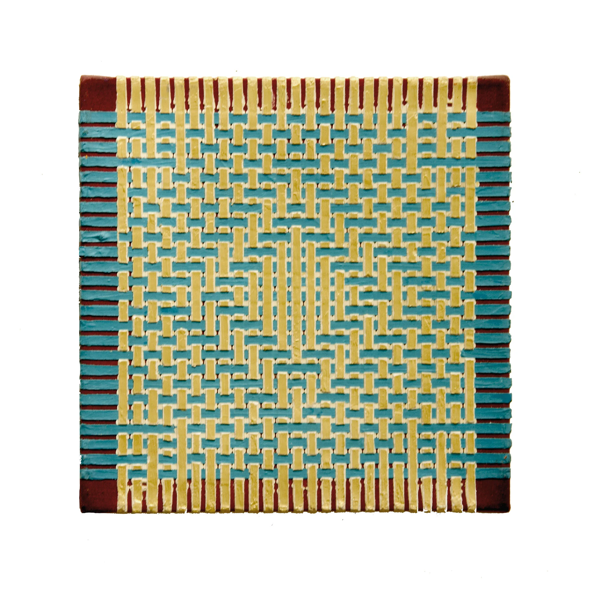 1979 "Small Weaving Painting 1" Acrylic on Canvas 12H x 12W